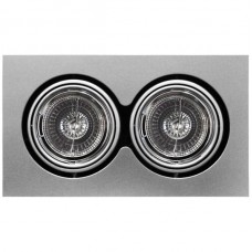 Σποτ AR111 Διπλό Χωνευτό Κινητό Αλουμινίου Ασημί 3-122006